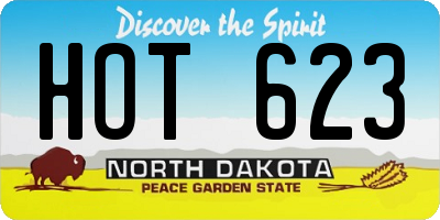 ND license plate HOT623