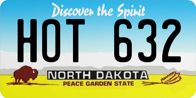 ND license plate HOT632