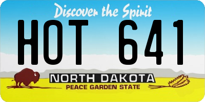 ND license plate HOT641