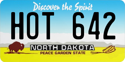 ND license plate HOT642