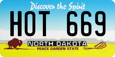 ND license plate HOT669