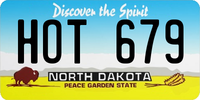 ND license plate HOT679