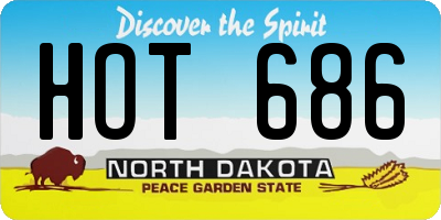 ND license plate HOT686