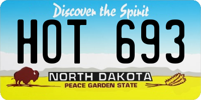 ND license plate HOT693