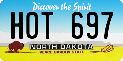 ND license plate HOT697
