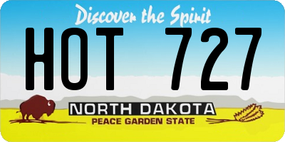 ND license plate HOT727