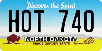 ND license plate HOT740