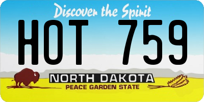 ND license plate HOT759