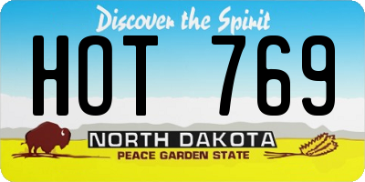 ND license plate HOT769