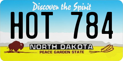 ND license plate HOT784
