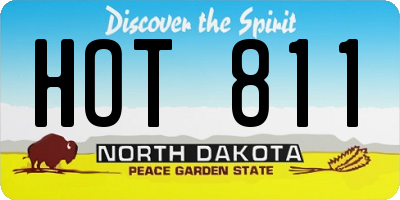 ND license plate HOT811