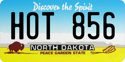 ND license plate HOT856
