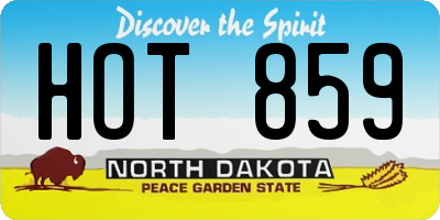 ND license plate HOT859