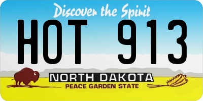 ND license plate HOT913