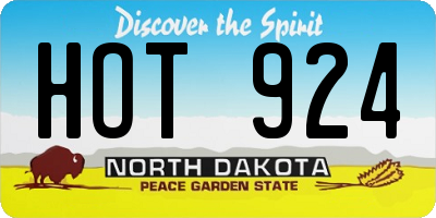 ND license plate HOT924