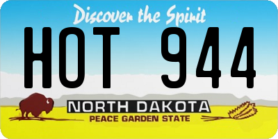ND license plate HOT944