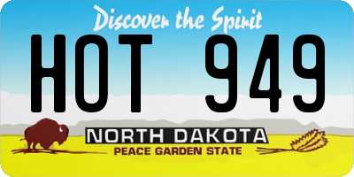 ND license plate HOT949