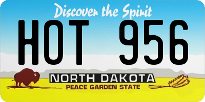 ND license plate HOT956