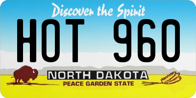ND license plate HOT960