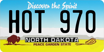 ND license plate HOT970