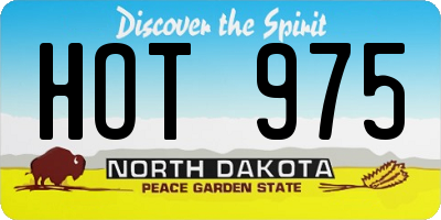 ND license plate HOT975