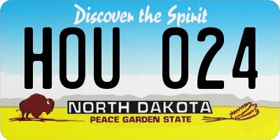ND license plate HOU024