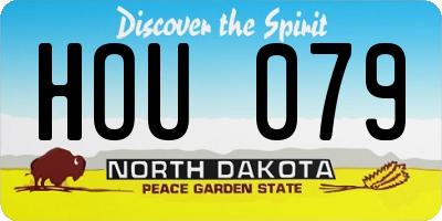 ND license plate HOU079