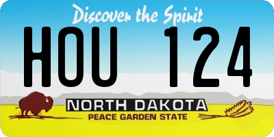 ND license plate HOU124