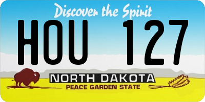 ND license plate HOU127
