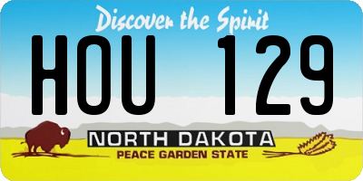 ND license plate HOU129