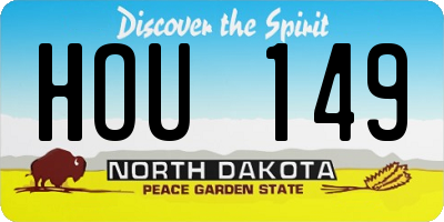 ND license plate HOU149