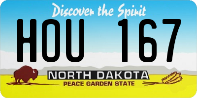 ND license plate HOU167