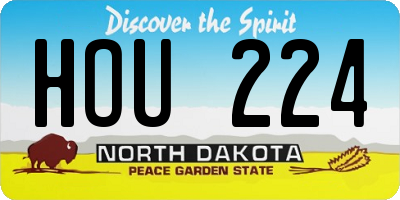 ND license plate HOU224