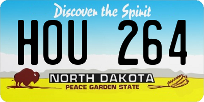 ND license plate HOU264