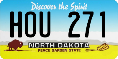 ND license plate HOU271