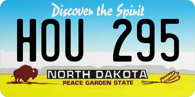 ND license plate HOU295
