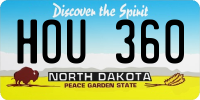 ND license plate HOU360