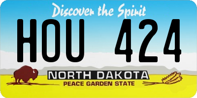 ND license plate HOU424