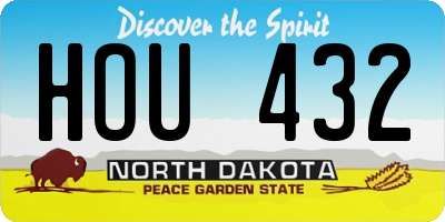 ND license plate HOU432