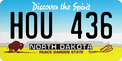 ND license plate HOU436