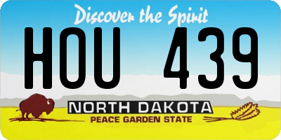 ND license plate HOU439