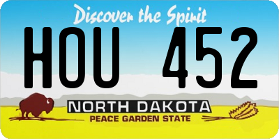 ND license plate HOU452