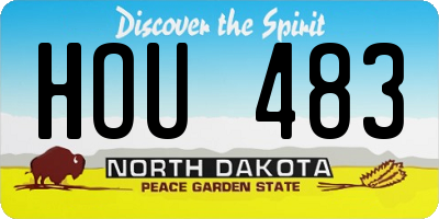 ND license plate HOU483