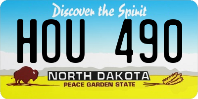 ND license plate HOU490