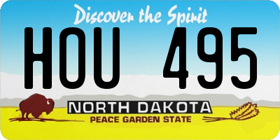 ND license plate HOU495