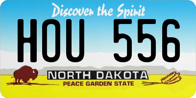 ND license plate HOU556