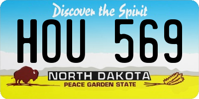 ND license plate HOU569