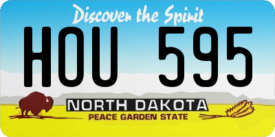 ND license plate HOU595
