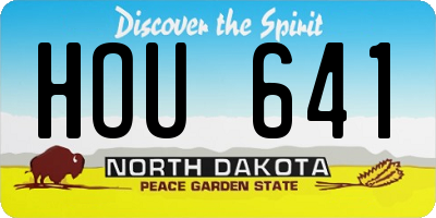 ND license plate HOU641
