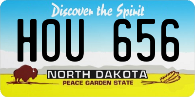 ND license plate HOU656